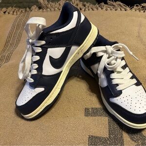 Nike Dunk Unisex Dark Blue and White Sneakers